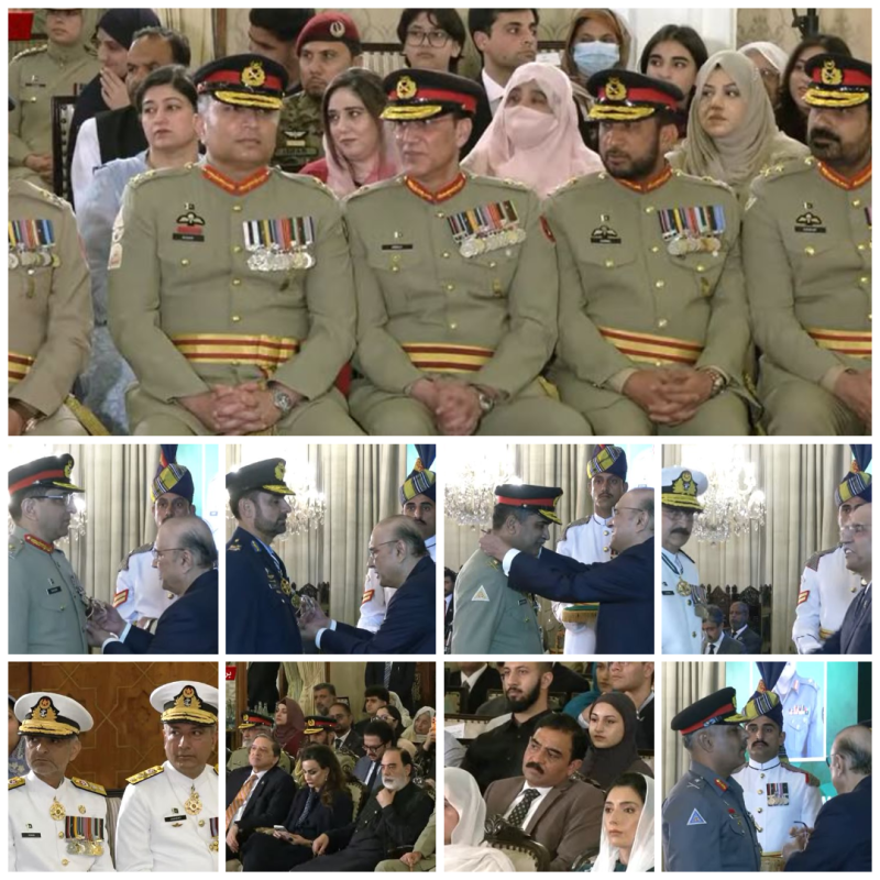محافظینِ وطن کی قربانیوں کو سلام، صدرِ مملکت کی جانب سے مسلح افواج کے غازیوں اور شہدا کے لواحقین میں اعلیٰ عسکری اعزازات تقسیم