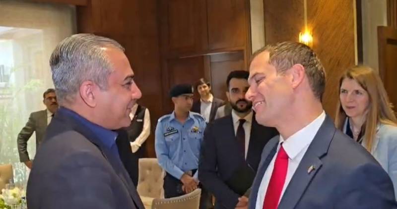 پاک برطانیہ تعلقات کے فروغ پر اتفاق، محسن نقوی اور برطانوی نائب وزیر خارجہ کی ملاقات