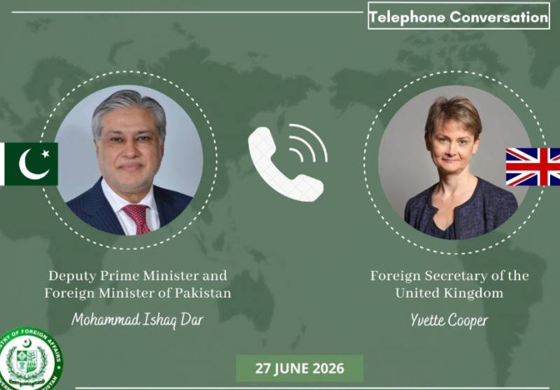 اسحاق ڈار کا برطانوی وزیر خارجہ سے رابطہ، پاکستان کی امن کوششوں پر اعتماد کا اظہار