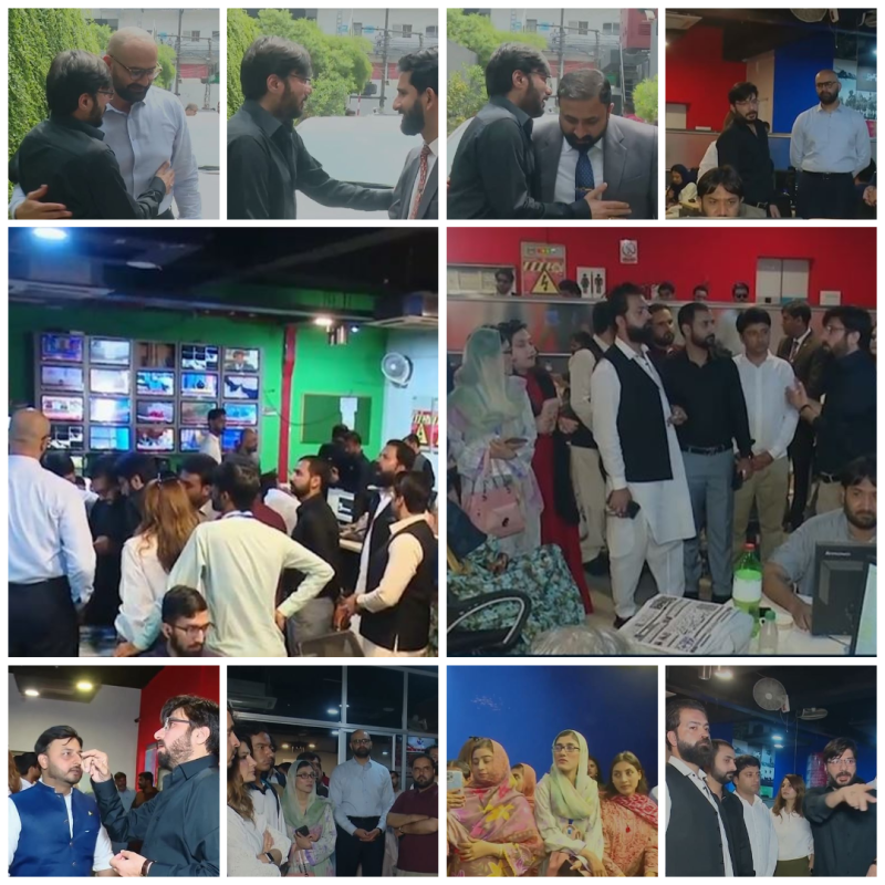 نیشنل ورکشاپ بلوچستان کے شرکاء کا نیو نیوز ہیڈ آفس کا دورہ،  ڈائریکٹر پروگرامنگ رضوان جرال نے وفد کا استقبال کیا