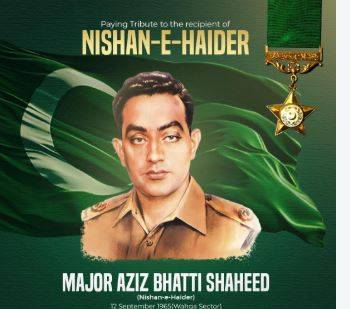   میجر راجہ عزیز بھٹی شہید کا 61واں یومِ شہادت