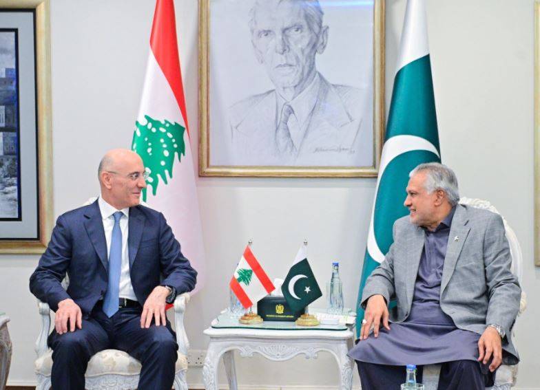 اسحاق ڈار سے لبنانی وزیر داخلہ کی ملاقات، دوطرفہ تعاون مزید بڑھانے پر اتفاق