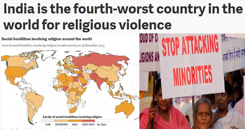 بھارت 'نفرت' میں دنیا کا چوتھا بڑا ملک! 