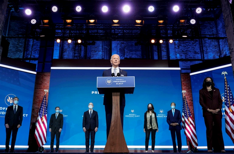 US President-elect Joe Biden announces new administration