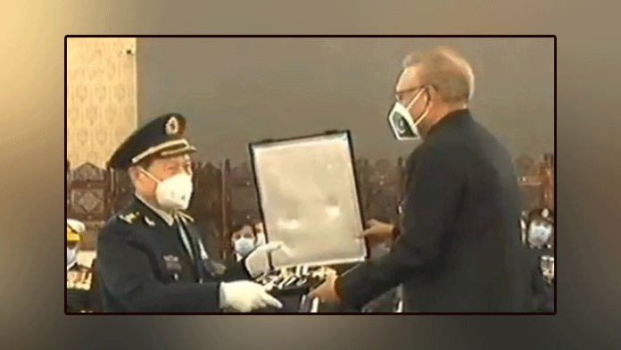 President confers Nishan-e-Imtiaz (mly) on Chinese defence minister