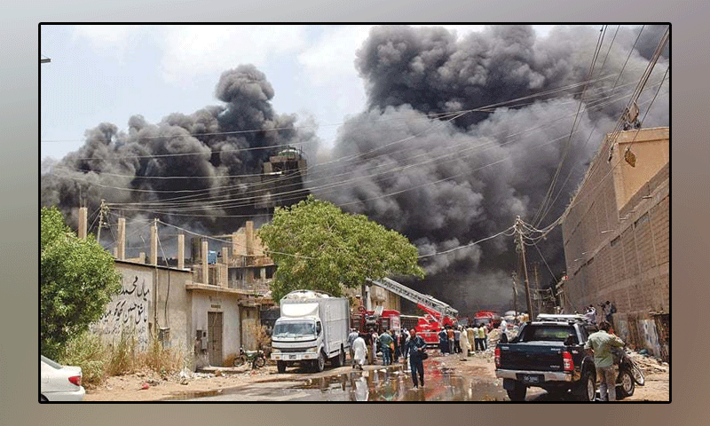 In another incident of fire in Baldia area of ​​Karachi, 3 employees were burnt to death
