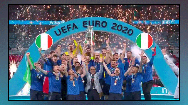 Italy won the Euro Cup, defeating England after a thrilling contest