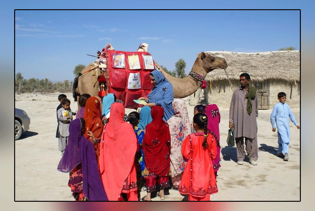 Meet Roshan, who is a camel, but his job is to deliver books to children