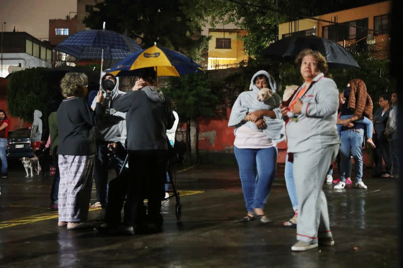 The Earthquake shook Mexico, and people rushed out of their homes in fear